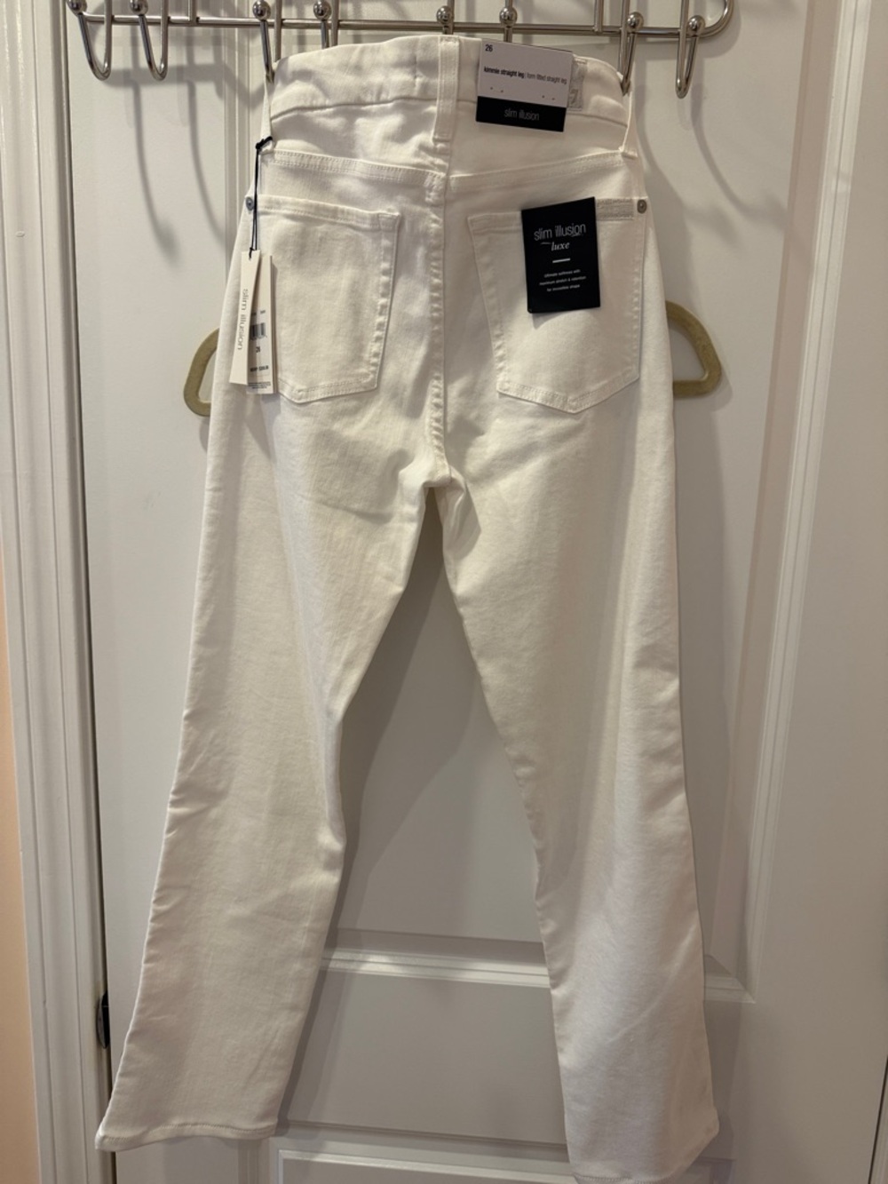 7 for all mankind White Straight-Leg Jeans - Picture 4 of 5